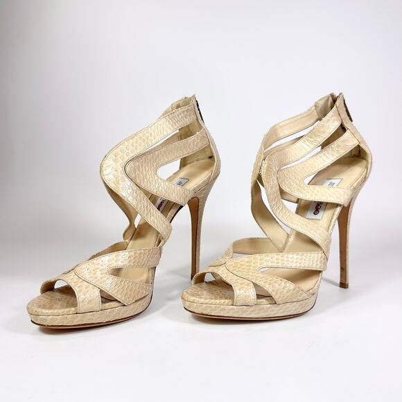 Jimmy Choo Python Strappy Sandal Heel - Women’s 11 - Picture 4 of 8
